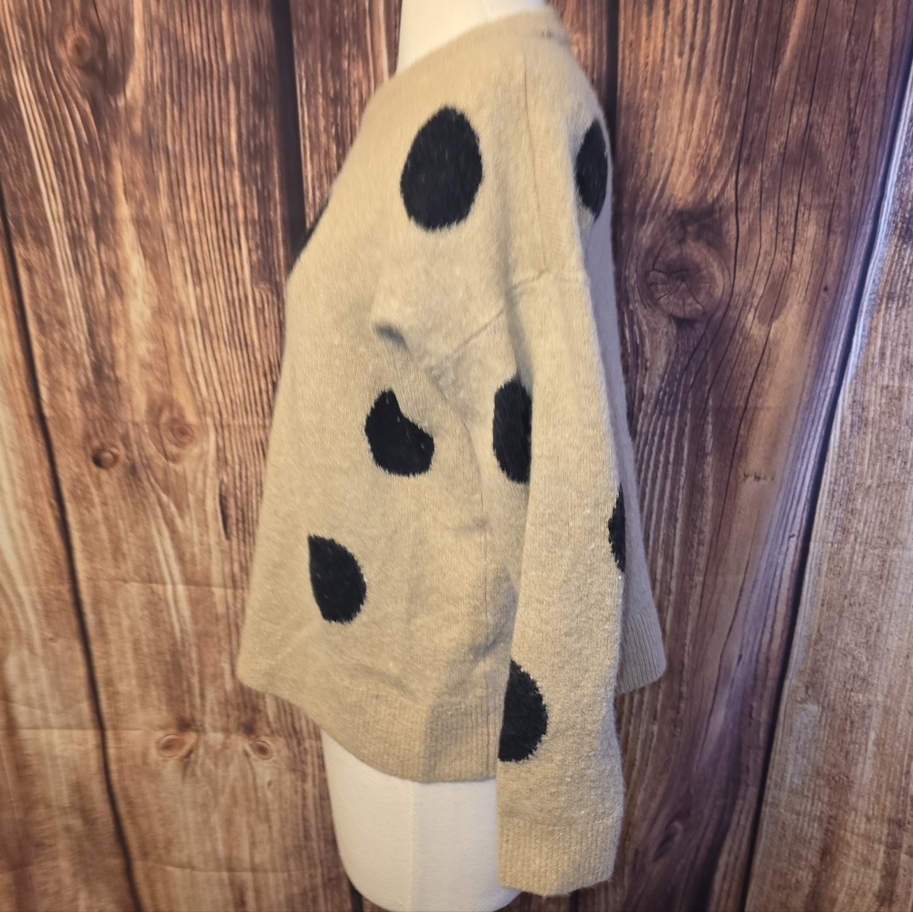 Madewell Dot Graystone Sweater Size S Heather Camel - Picture 4 of 9